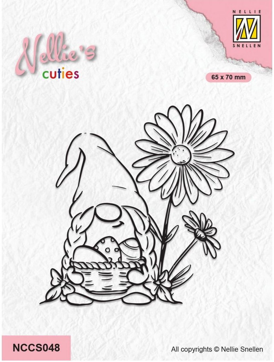 Nellie Choice Nellies Cuties Clear Stamp Paas Gnome 6 NCCS048 (03-23)